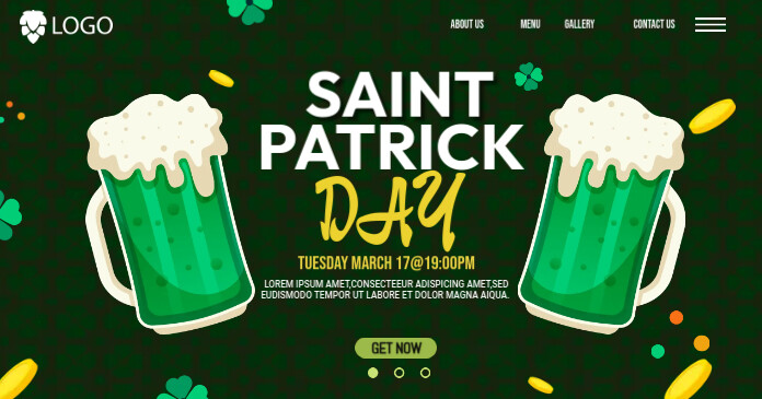 Saint Patrick`s Day Celebration Facebook Ads. Obraz udostępniany na Facebooku template